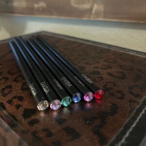 6 Divoga Black Pencils with crystal Tops
